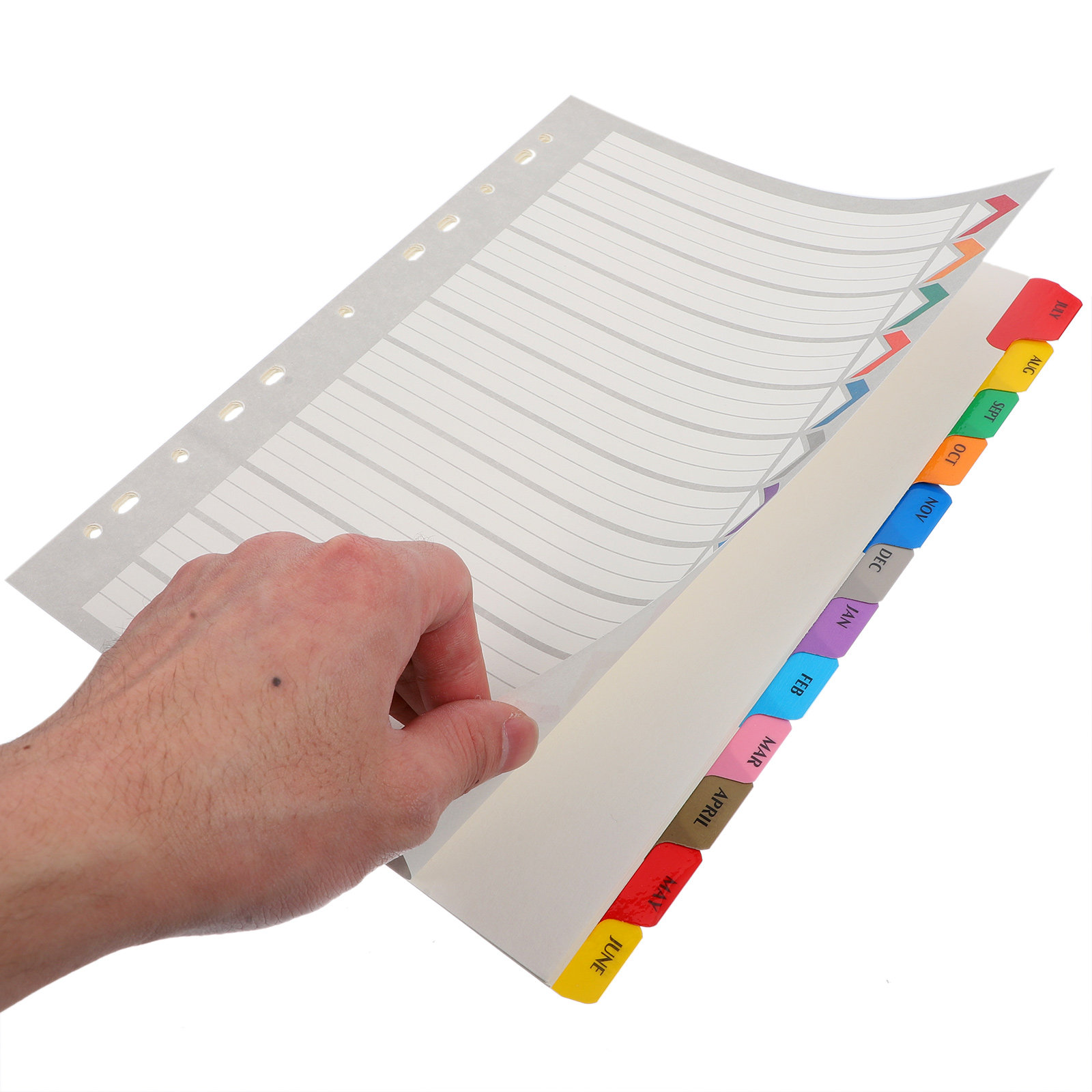 Tab Divider A4 - 12 Yaprak İndeks Bölücüler, Defterler, Planlayıcılar,