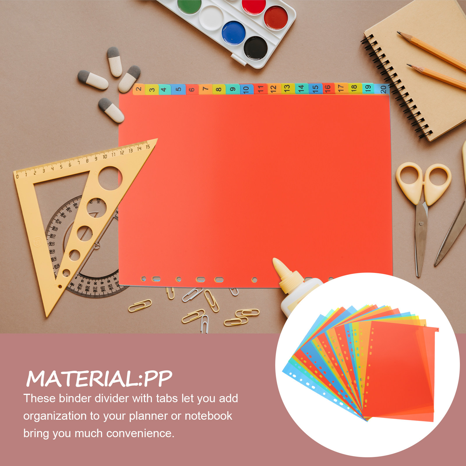 Tab Divider A4 - 20 Adet A4 İndeks Bölücü Plastik