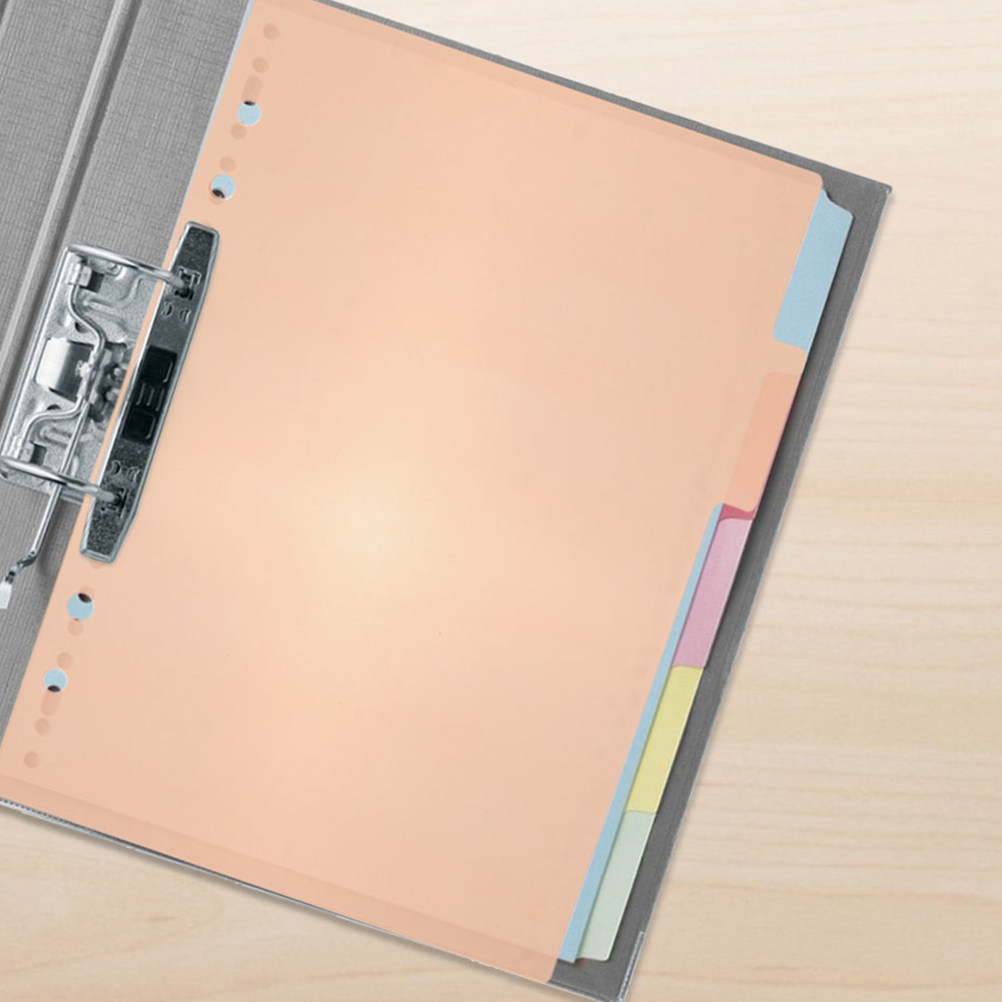 Tab Divider A4 - 1 Set Plastik Renkli Kolay Takılabilir